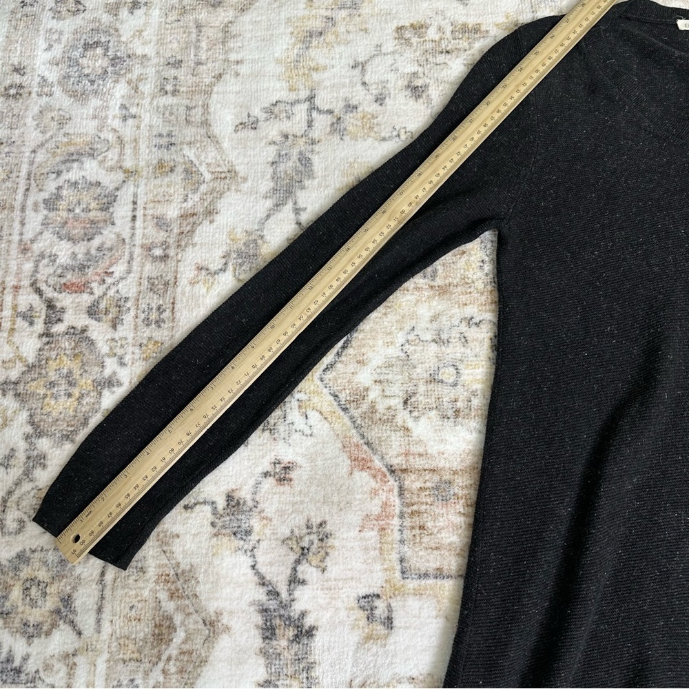 Eileen Fisher Long Sleeve Knit Dress Gray‎ V-neck Cotton Linen Blend Size S - Picture 9 of 10
